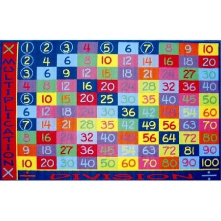 LA RUG, FUN RUGS LA Rug FT-143 5376 Fun Time Collection - Multiplication Rug - 5 Ft 3 In x 7 Ft 6 In FT-143 5376